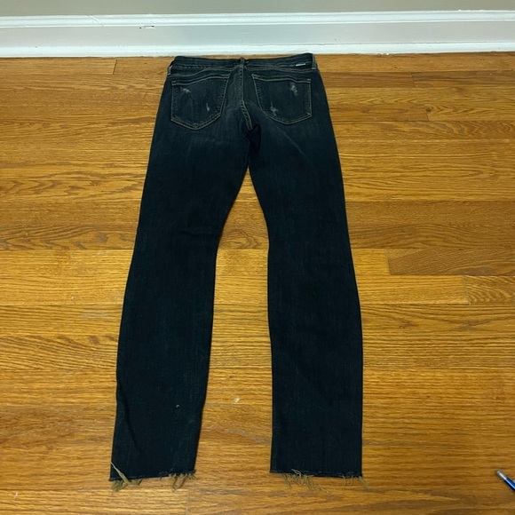 Mother Women’s Black Looker Fray Ankle Jeans Size 26 - Picture 7 of 8